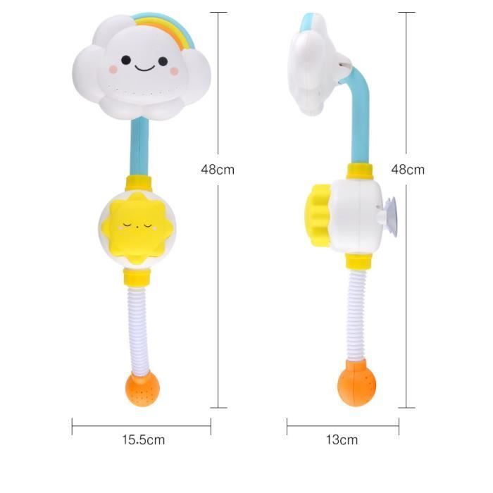 Giocattoli per il bagnetto del bambino, giocattolo per la doccia del bambino, giocattolo spray per il bagnetto, giocattolo per la doccia ad acqua, rubinetto doccia a forma di nuvola arcobaleno per bambini