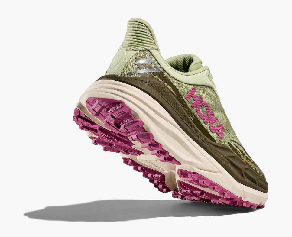 HOKA Stinson 7 frø grønn / rødbetrot