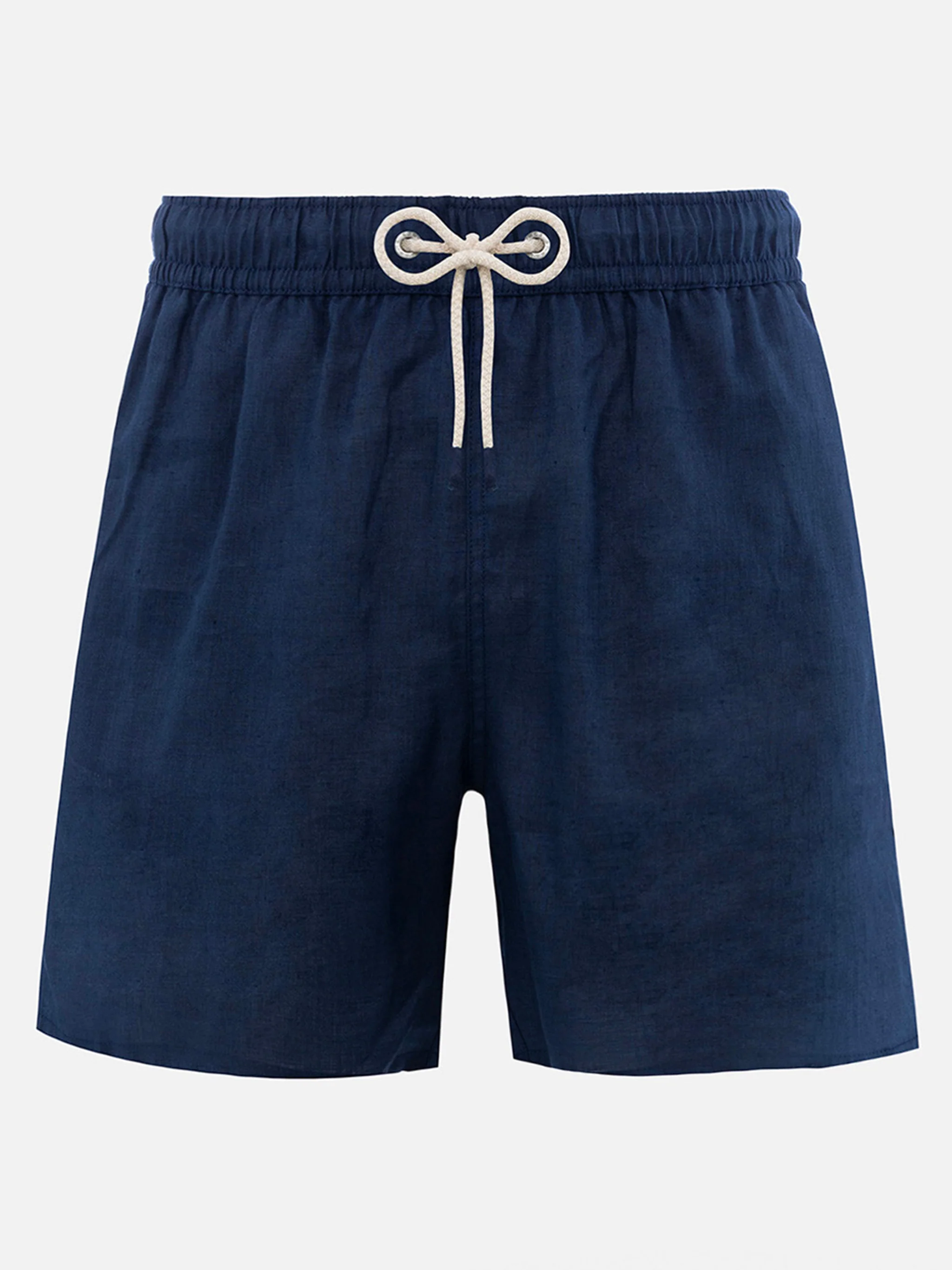 Gustavia mid-length marineblauwe linnen zwemkleding