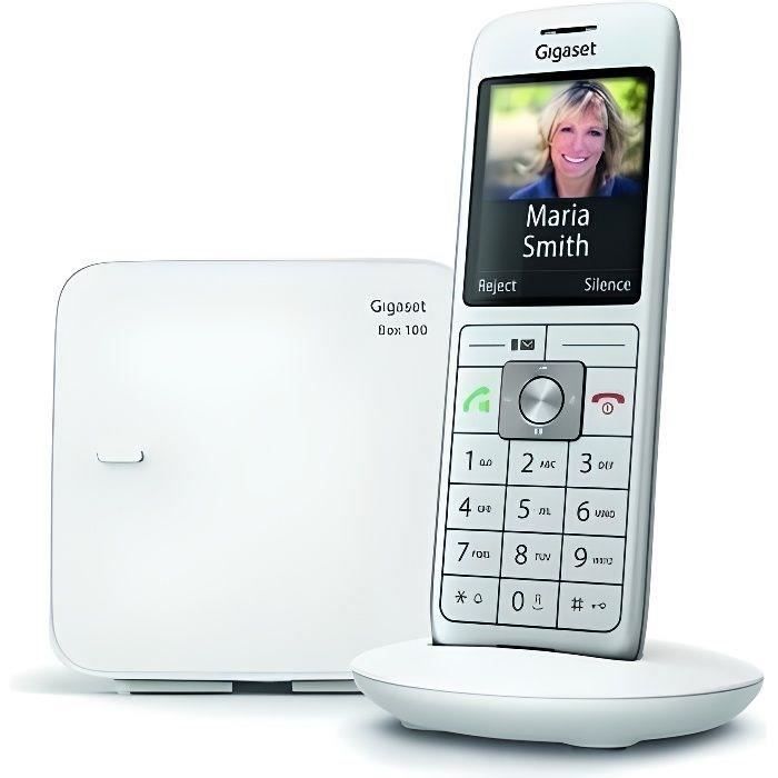 Teléfono inalámbrico GIGASET CL 660 blanco - Pantalla a color retroiluminada - Agenda telefónica con 400 contactos - Manos libres