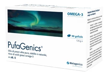METAGENICS Pufagenics Omega3 uztura bagātinātājs 90 kapsulas Omega 3 un vitamīni