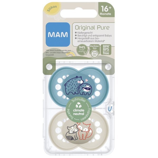 MAM Original Pure Silikon 16+M Fopspeen<br>2 št