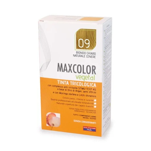 VITAL FACTORS Max Color Coloration végétale 09 Blond clair cendré naturel 140 ml