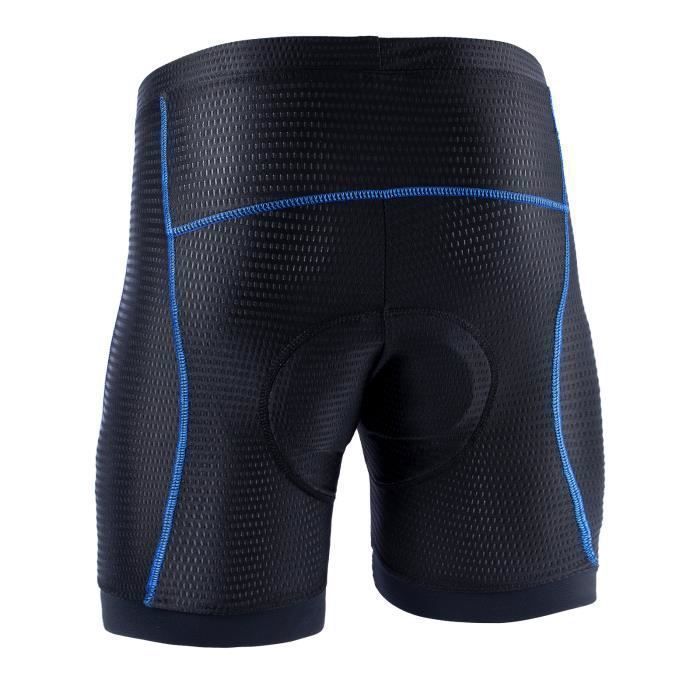 Calção de ciclismo masculino com acolchoamento 3D, respirável, antiderrapante, para mountain bike, azul.
