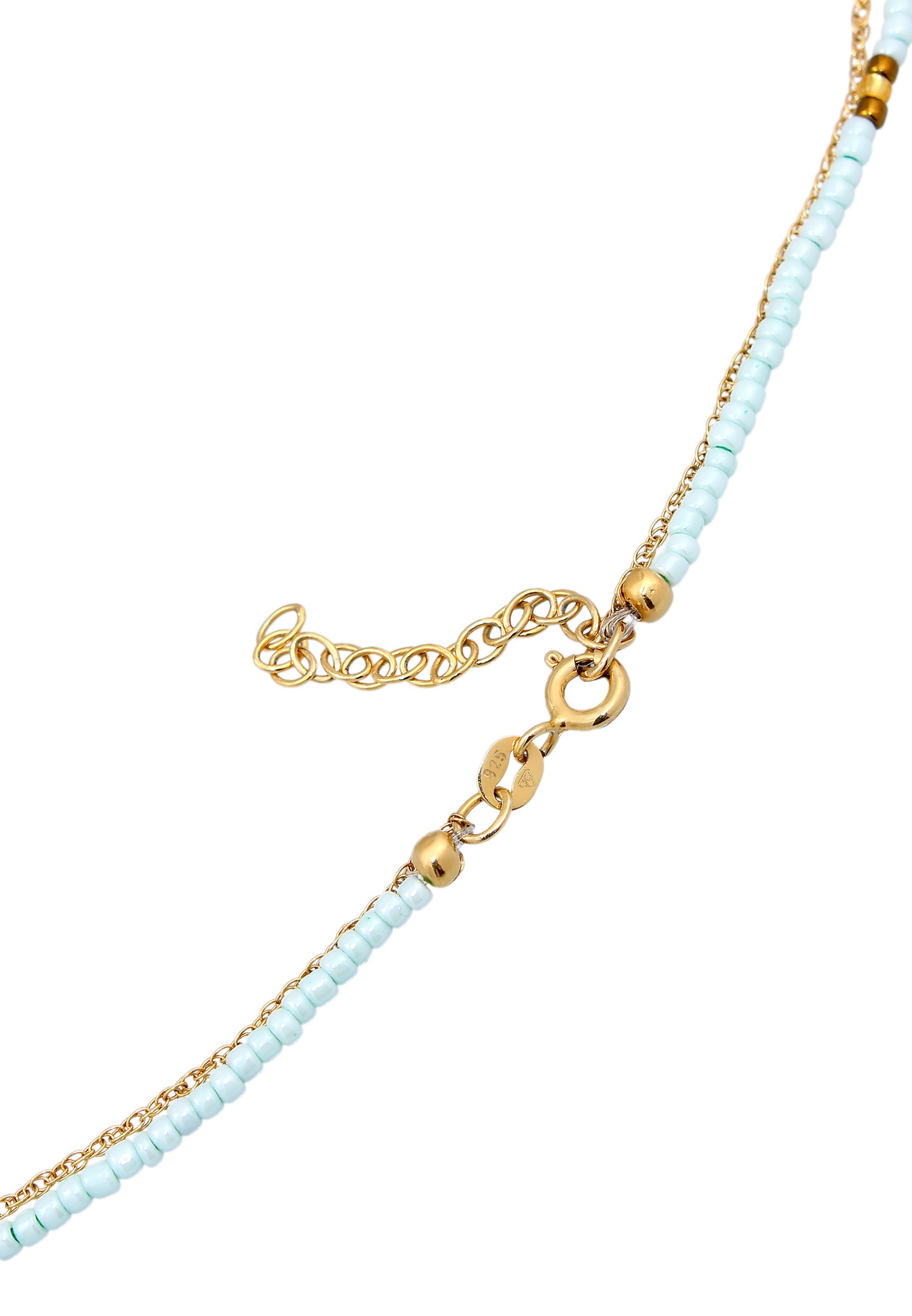 Elli Femmes Choker Couches Perles Soleil en argent sterling 925 plaqué or