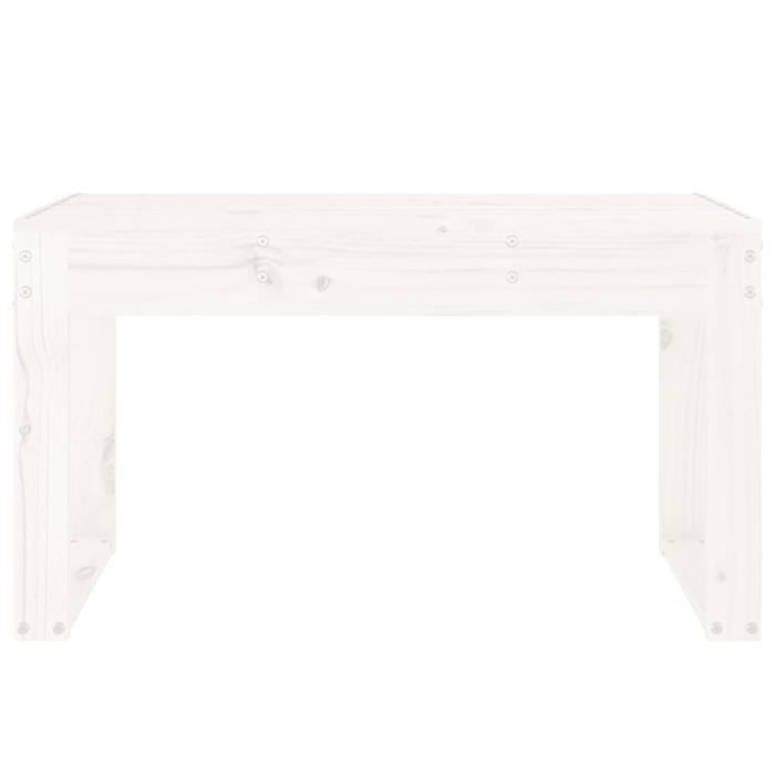 Panchina da giardino vidaXL bianca 80x38x45 cm in legno massello di pino 825087