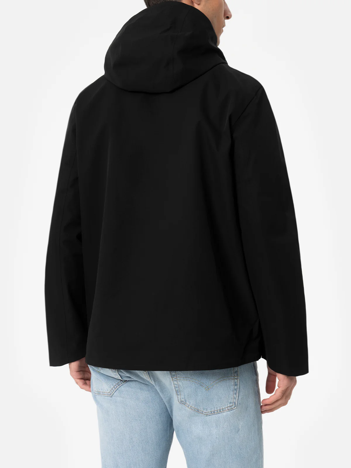 Parson herenjas met capuchon, zwart, 3 lagen