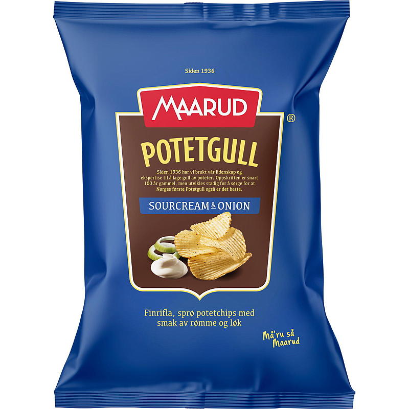 Maarud Aardappelchips 200 g Creme fraiche & ui Maarud