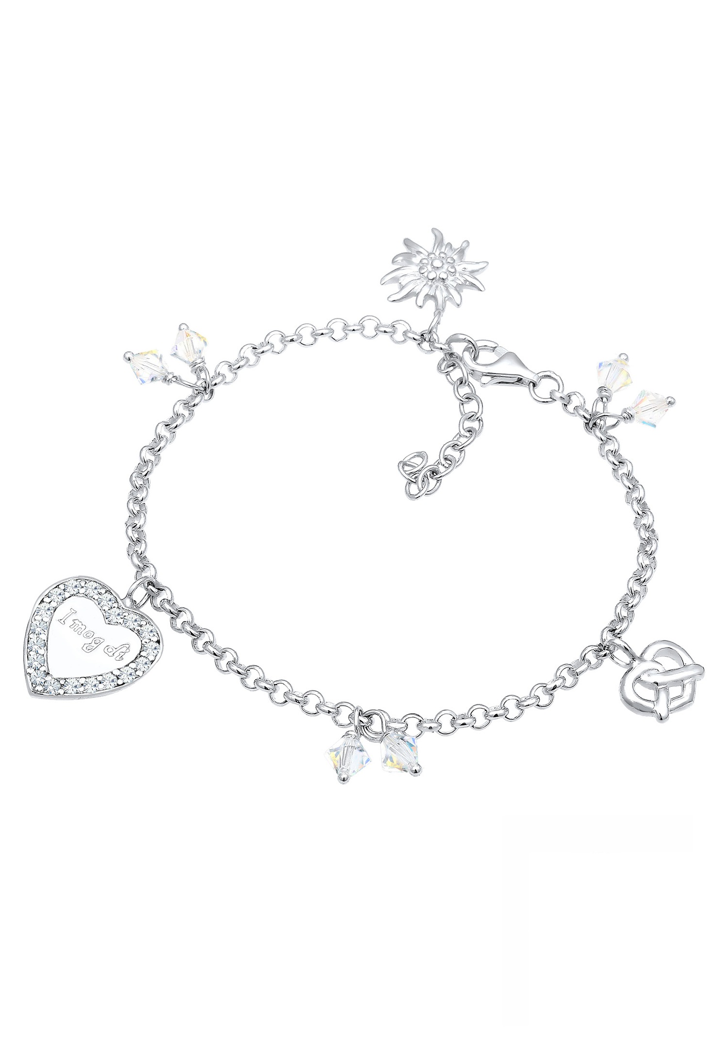 Elli Femmes bracelet de mendicité Costume avec cristaux Argent