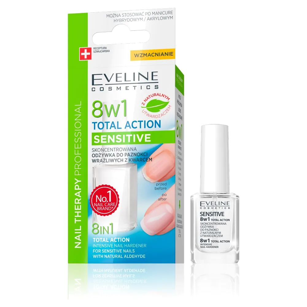 Eveline Cosmetics Nail Therapy Odżywka do paznokci 8w1 Sensitive