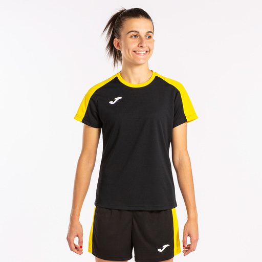 Joma Eco Championship Kurzarm-T-Shirt Schwarz Gelb