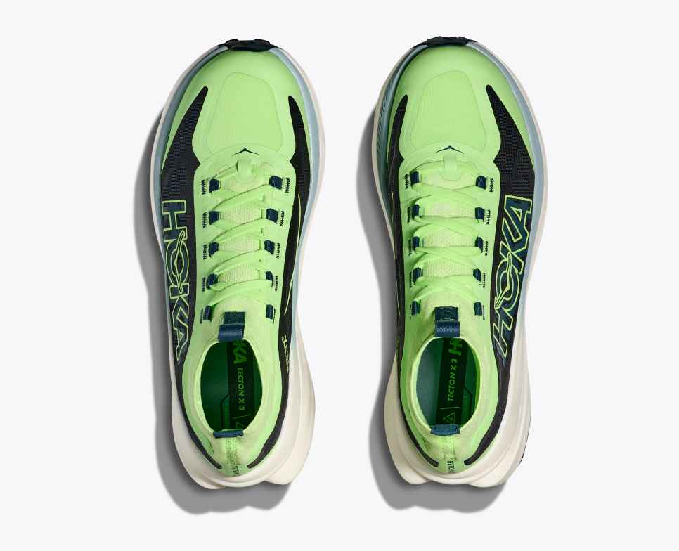 HOKA Tecton X 3 Pomme acidulée / Crépuscule bleu