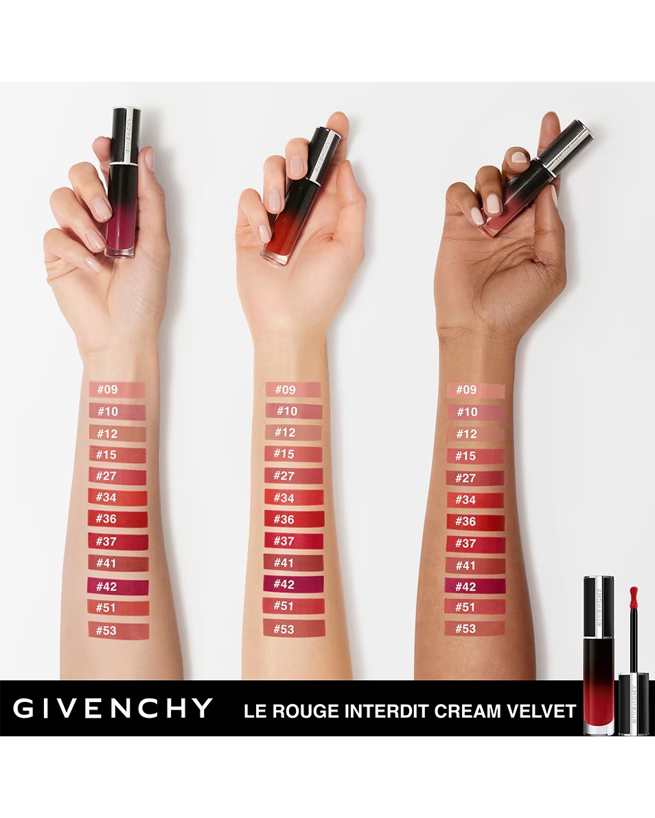 GIVENCHY COSMETICS LE ROUGE INTERDIT CREAM ΒΕΛΟΥΔΙΝΟ ΚΡΕΜΩΔΕΣ ΜΑΤ ΦΙΝΙΡΙΣΜΑ - ΧΡΩΜΑ ΜΑΚΡΑΣ ΔΙΑΡΚΕΙΑΣ
