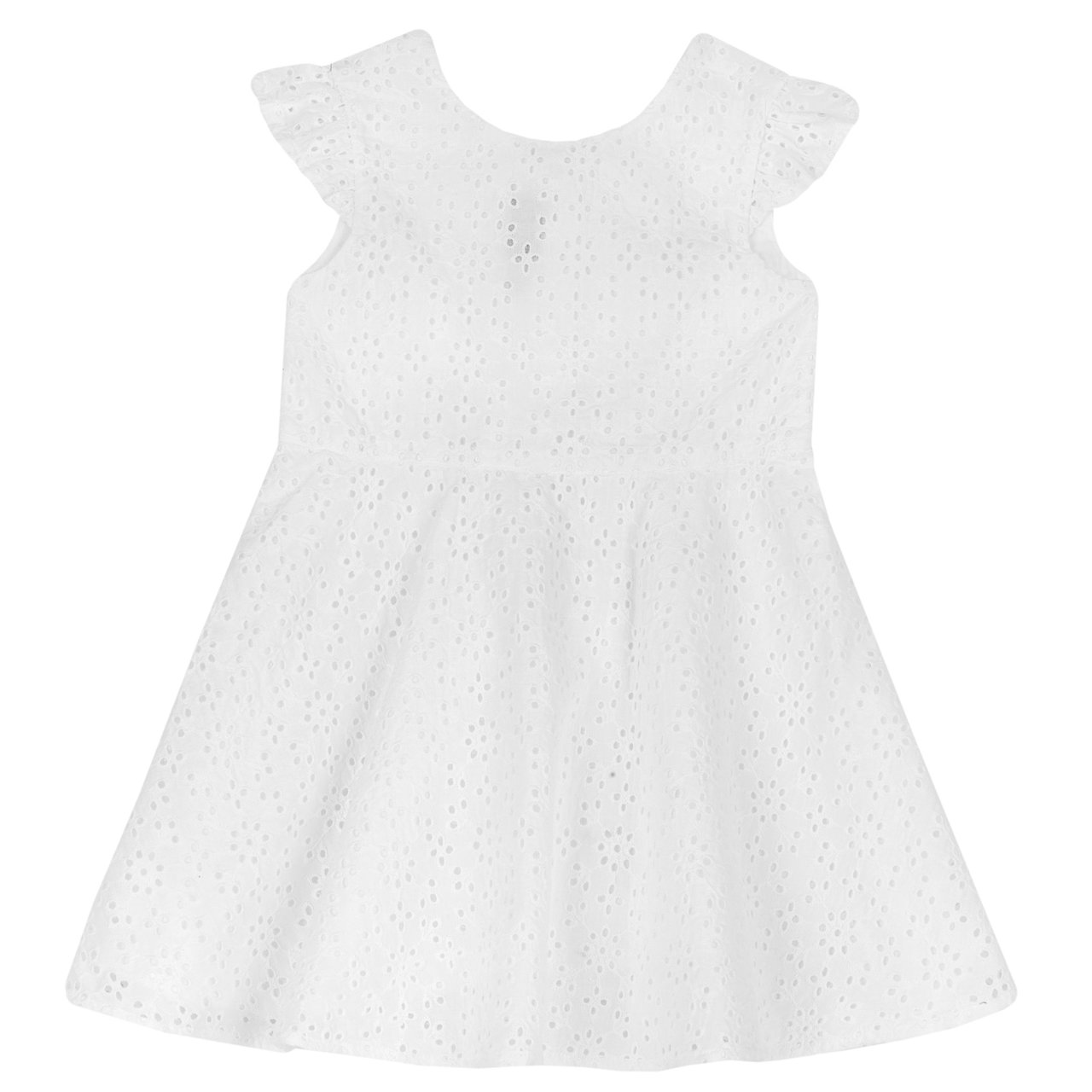 Weißes besticktes Kleid