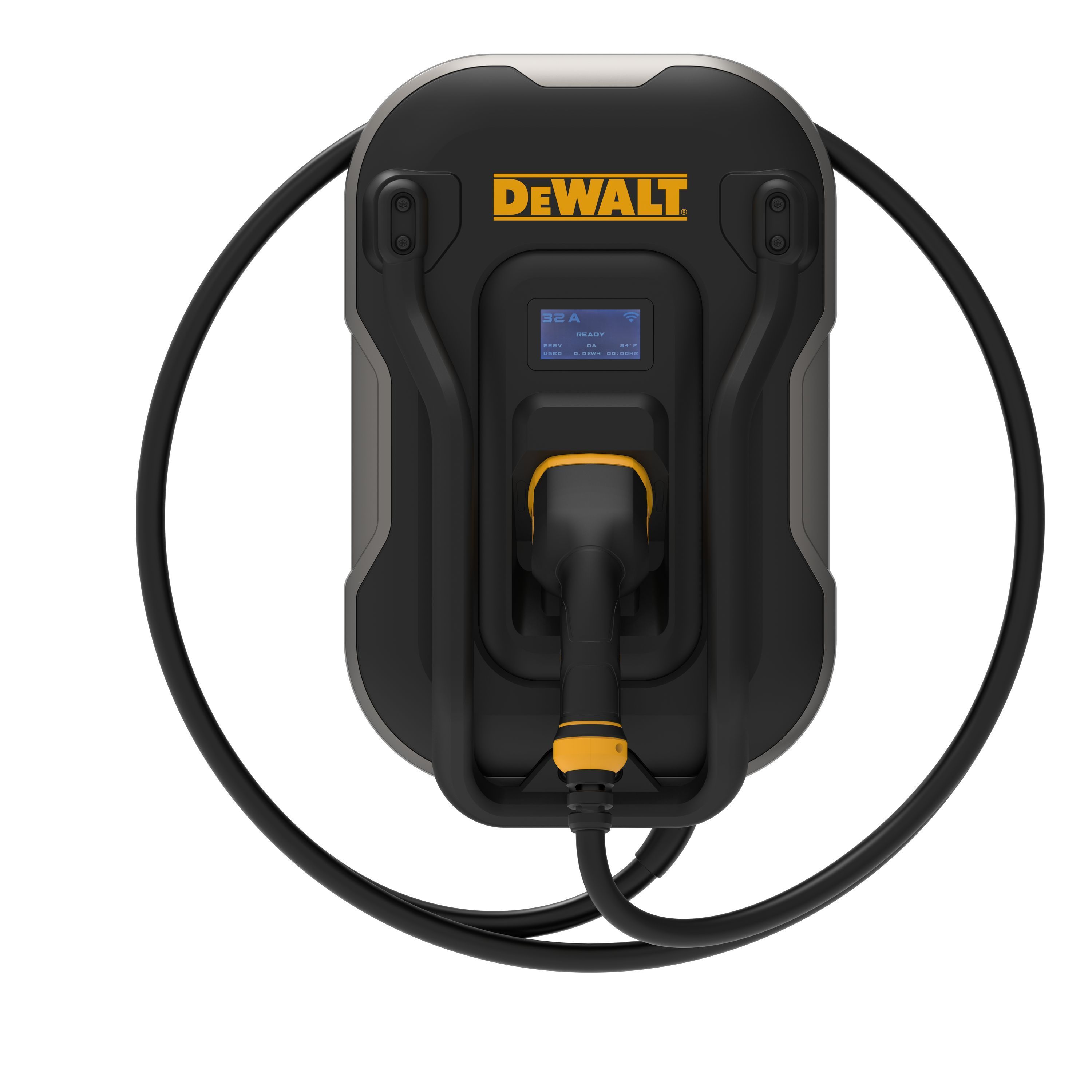 Estación de carga mural para vehículos eléctricos - DEWALT - 7,4 kW - Tipo 2 - 5 m - 32 A - 380 V CA