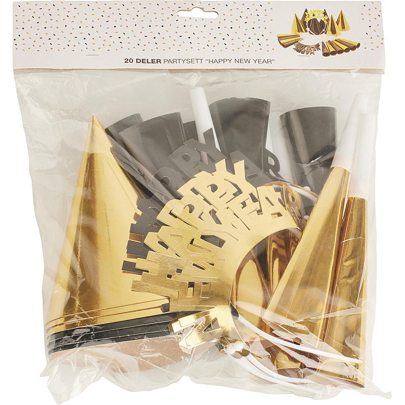 Set de fiesta Giform de 20 piezas ¡Feliz Año Nuevo!