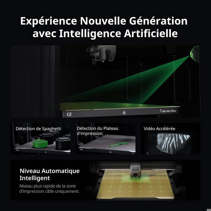 Impresora 3D Creality K2 Comb - Multicolor con CFS, alta velocidad de hasta 600 mm/s, autonivelación inteligente