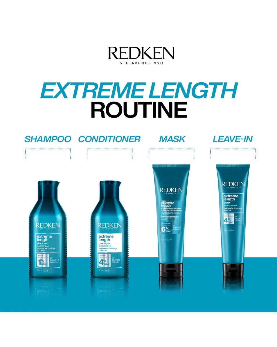 Mască REDKEN Extreme Length cu acțiune triplă - pentru păr deteriorat