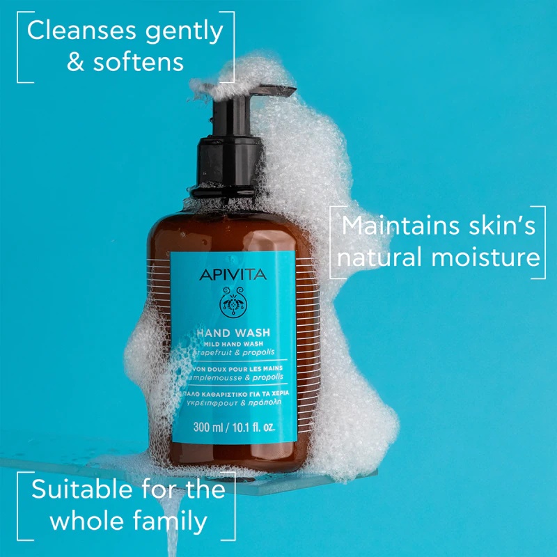 Apivita Hand Care Mild Hand Wash švelnus skystas rankų muilas