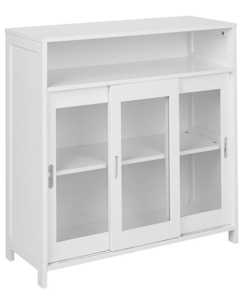Witryna ze szklaną gablotą CRABTREE 86 cm Biały