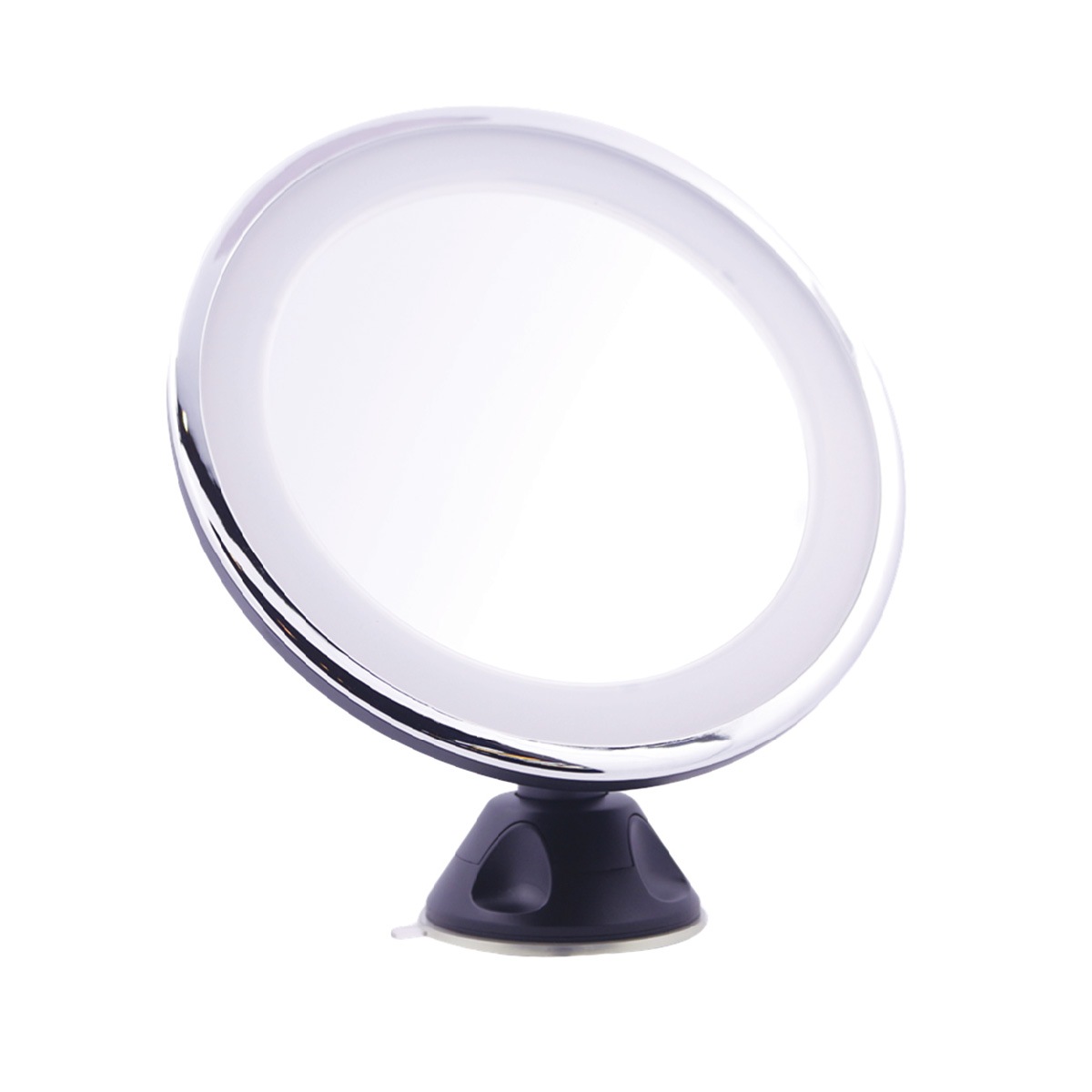UNIQ Miroir à ventouse avec lumière LED et grossissement 10x - Noir