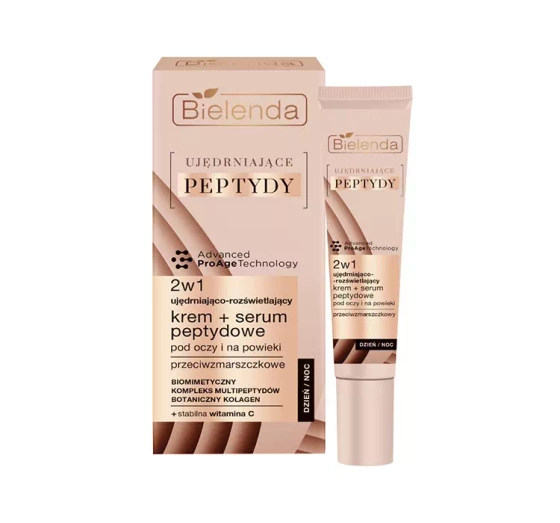 Bielenda Ujędrniające Peptydy krem   serum peptydowe 2w1 pod oczy i na powieki 15 ml