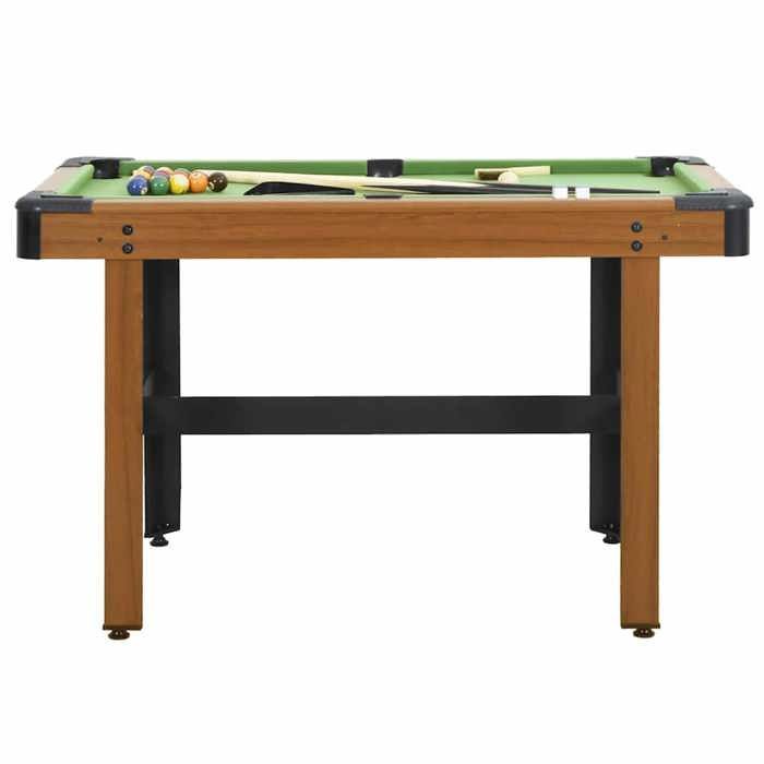 Table de billard - vidaXL - 122x61x76 cm - Marron - MDF - Tissu vert résistant