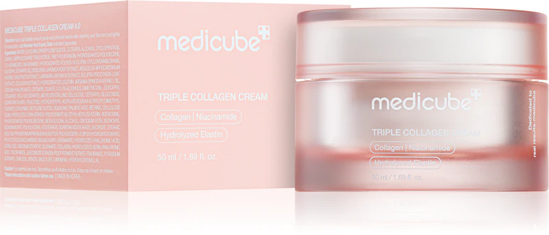 Creme firmador e lifting com colágeno medicube Triple Collagen Cream.