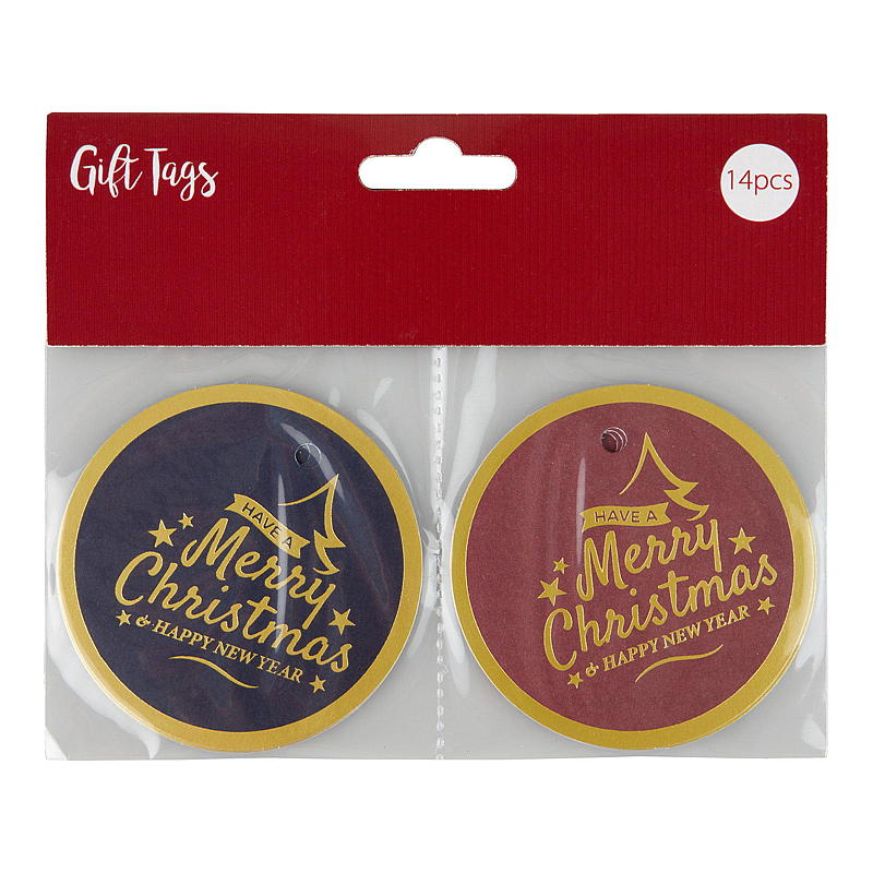 Étiquettes cadeaux pour la maison, lot de 14 rondes avec texte