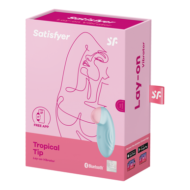 Satisfyer Tropical Tip Lay-On vibrator, kompaktni ženski vibrator, upravljanje putem aplikacije, 1 komad