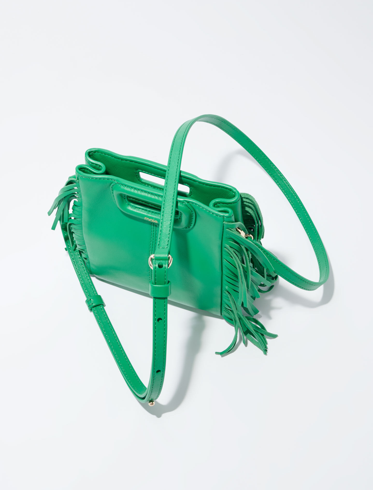 Leren handtas met ketting - Vert Casino