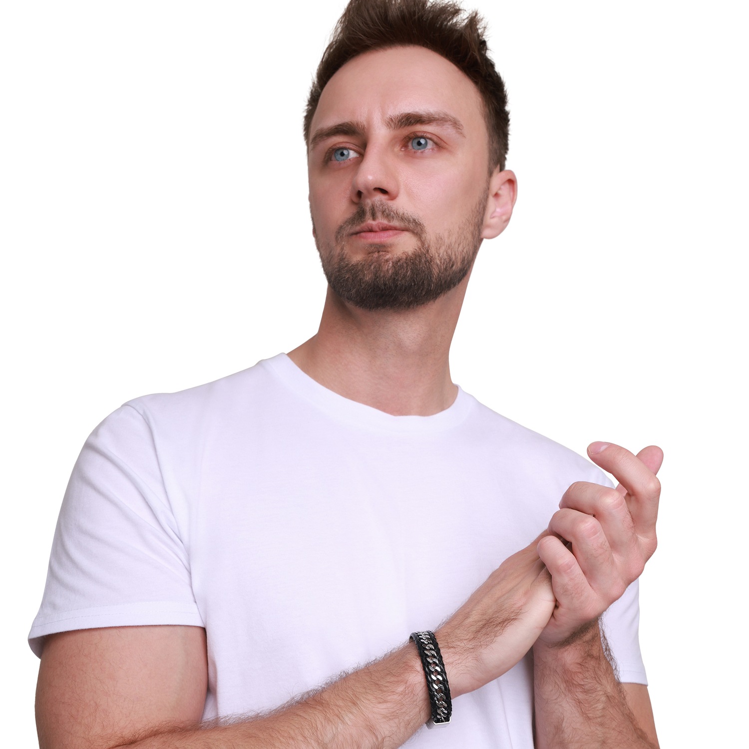 Heideman Bracelet en cuir Henny noir