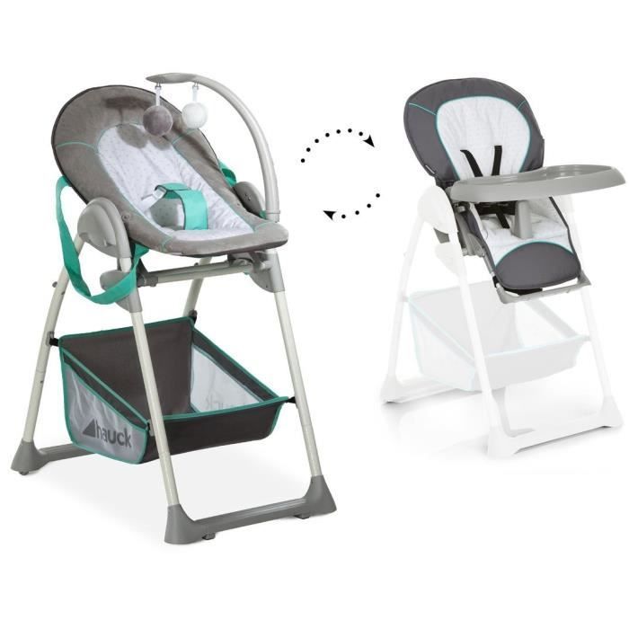 Syöttötuoli - HAUCK - SIT N RELAX - Korkeussäädettävä - Kokoontaitettava - Sitteri sisältyy hintaan - Sydämet