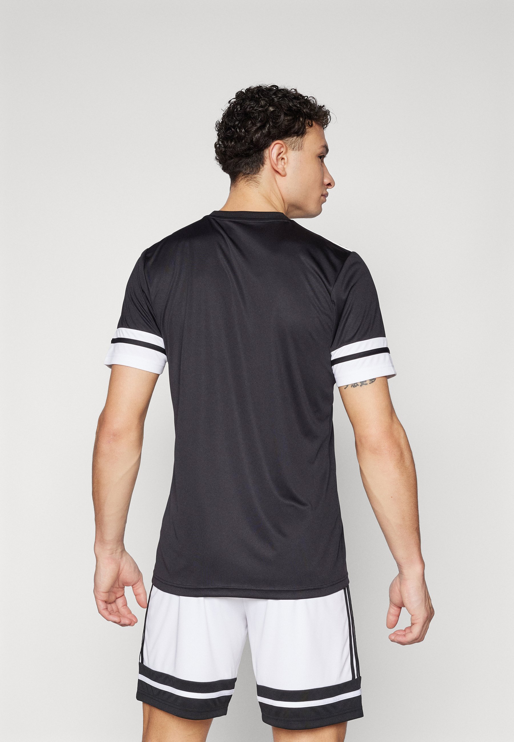 adidas Performance SQUADRA25 JERSEY MET KORTE MOUWEN - Sport T-shirt - zwart/wit
