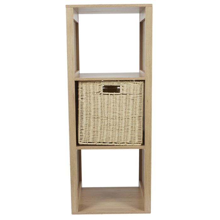 Etagere - Home Deco Factory - Klaus - Modulable - 3 Cases - Marron