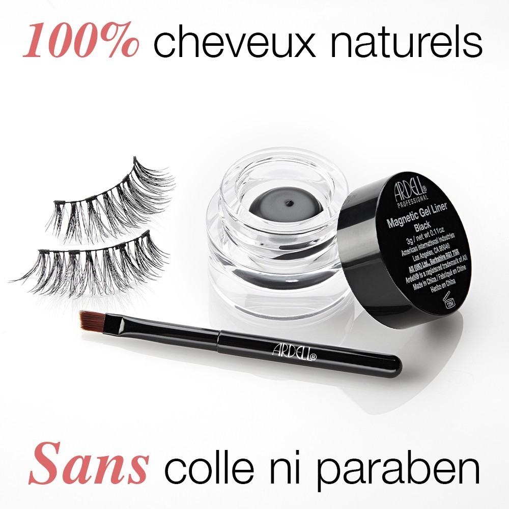 Ardell Kit de Faux-Cils magnétiques avec Gel Liner Noir (2gr) Wispies
