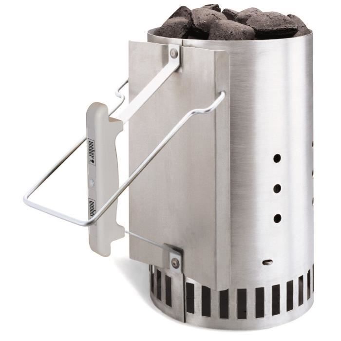 Cheminée d'allumage pour barbecue à charbon - WEBER - Rapidfire - Poids 2,18 kg - Dimensions 32x19x30,5 cm