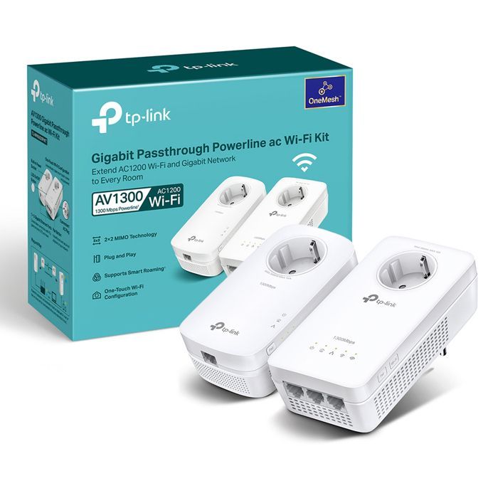 CPL WiFi AV1300 Adaptateur Réseau -TP-Link TL-WPA8631P KIT  - Homeplug AV2 1300Mbps, Bi-Bande WiFi AC1200Mbps - Reconditionné