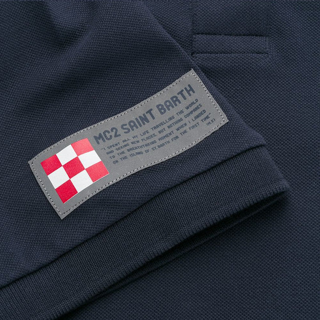 Blaues Polohemd mit St.-Barth-Karo
