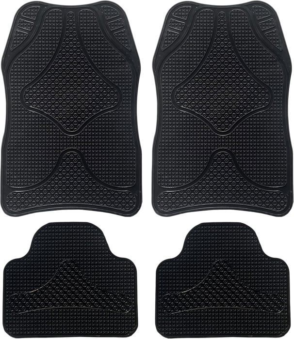 Rebeca Shop - Rubber car mats, black, 2 front and 2 rear, universal, suitable for all seasons