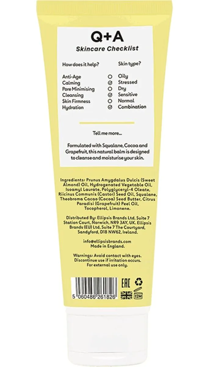 Q+A Grapefruit - Balsam do mycia twarzy z grejpfrutem 125ml
