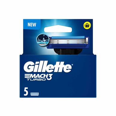 Gillette Mach 3 Turbo -teränvaihtopakkaus 5 kpl