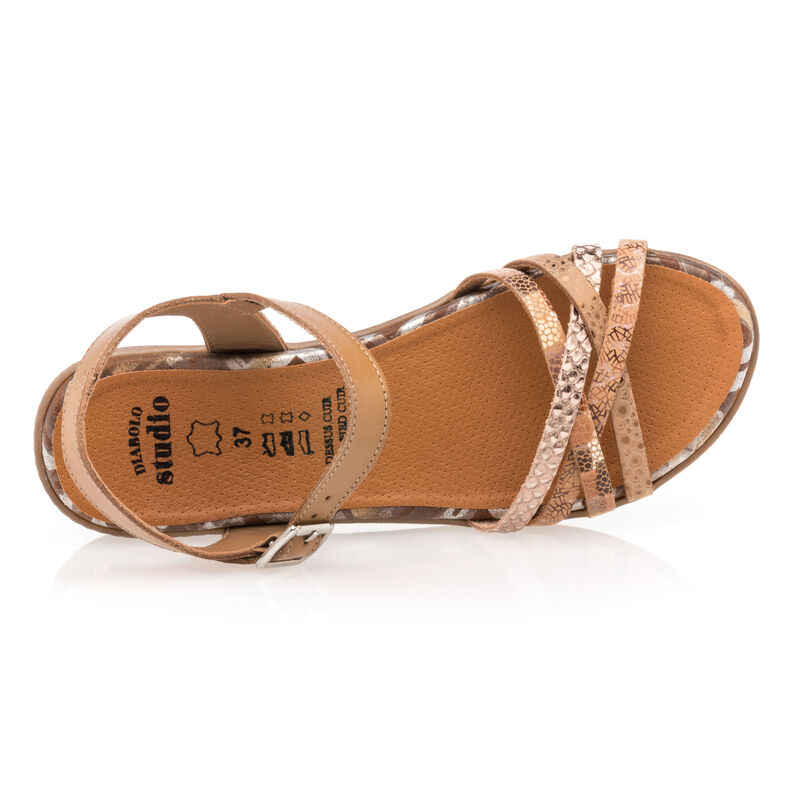 Brune sandaler / sko med åpen tå til dame