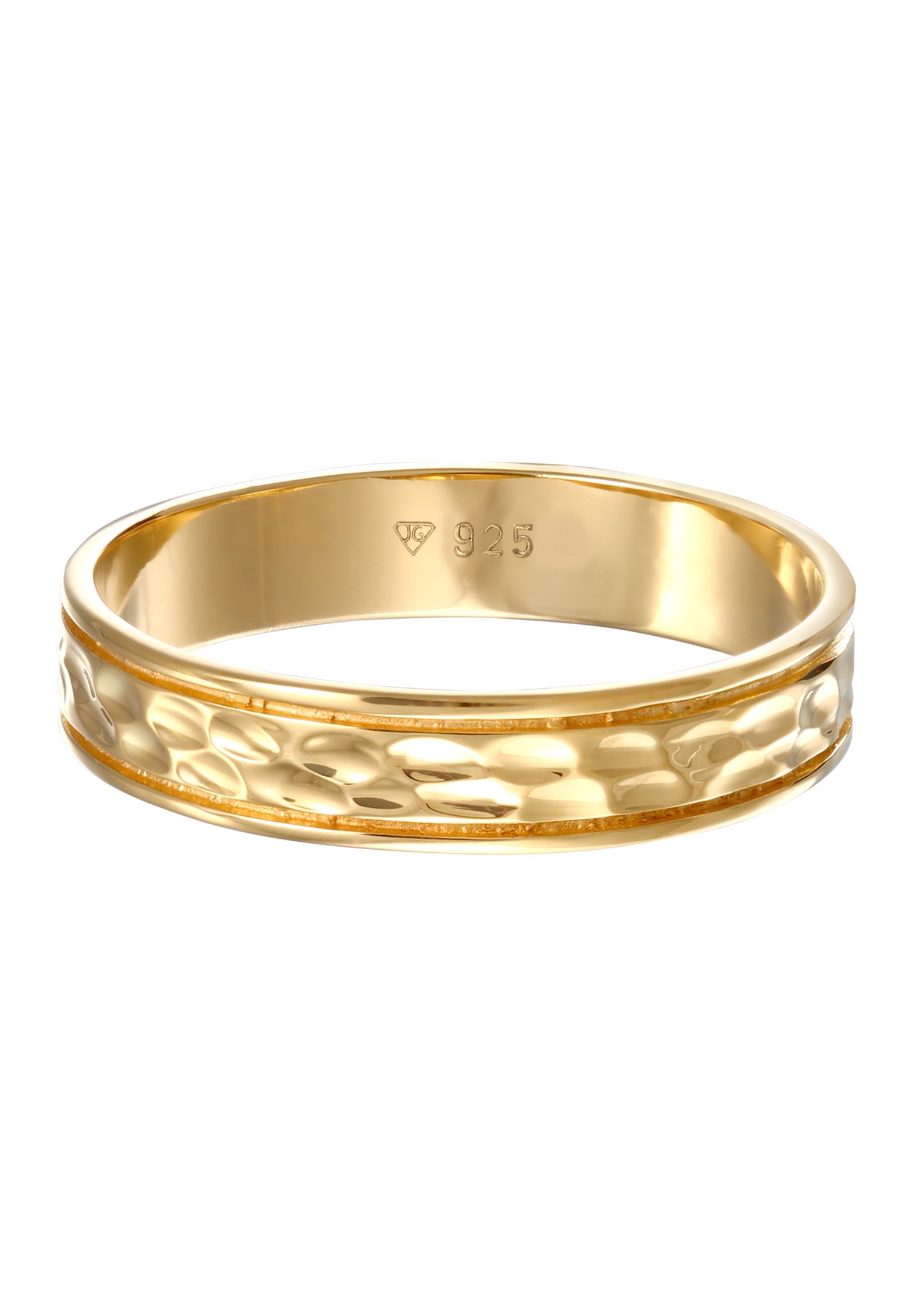 Elli PREMIUM Elli PREMIUM Anneau Femmes Bande Couple Mariage Partenaire texturée en argent sterling 925