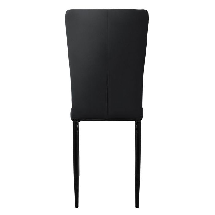 ML-Design 4 Chaises de Salle à Manger Noir en Velours Fauteuil Dossier Ergonomique Assise Rembourrée Chaise de Table Salon Cuisine