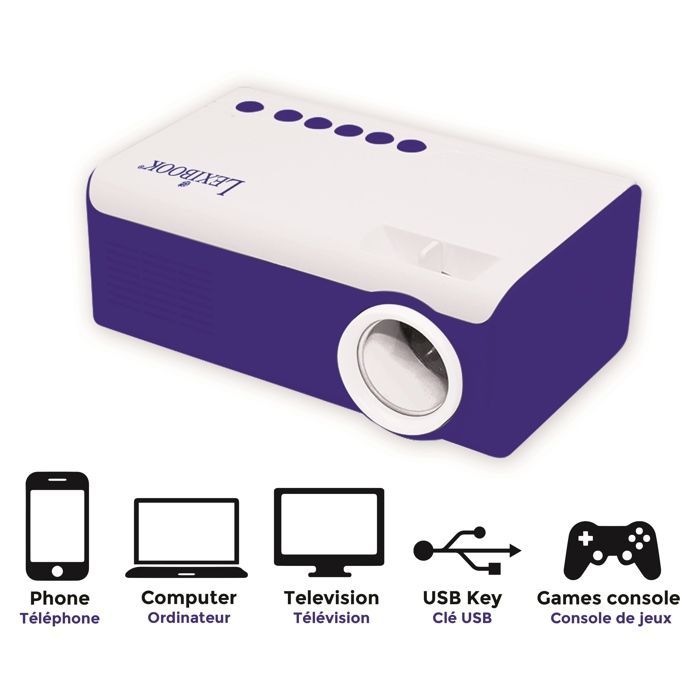 Portable video projector for watching movies, photos, and games