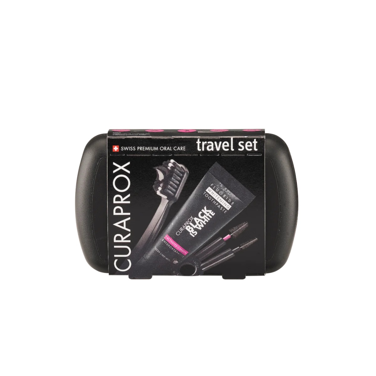 CURAPROX Curaprox Black Is White Reiseset Zahnpasta 10 ml + Zahnbürste
