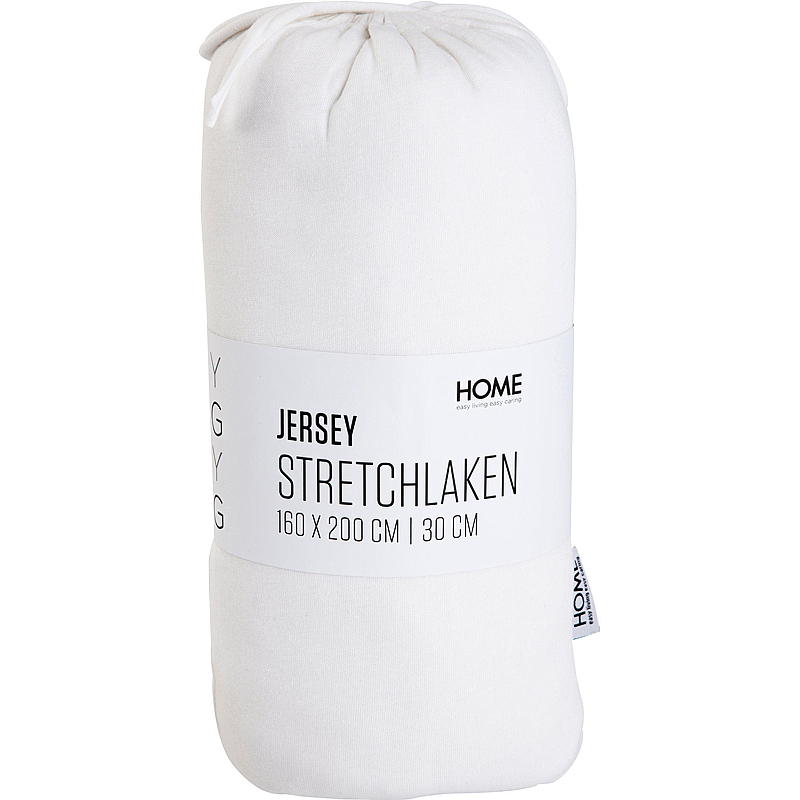 Hjem Jerseylaken 180x200 cm, hvitt