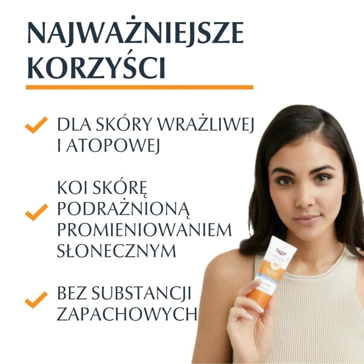 Eucerin Sensitive Protect SPF50+ Krem ochronny