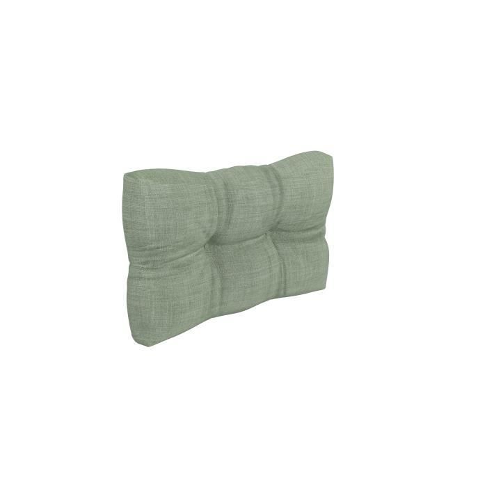 Coussin-dossier - POKAR - 60x40cm - Vert - Confortable - Pour palettes Euro